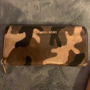 Michael Kors cowhide camo wallet